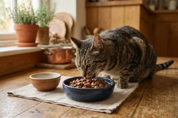 Katzenfutter mit hohem Fleischanteil – Vorteile – KI-generiertes Symbolbild